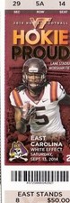 2014 VIRGINIA TECH HOCKIES VS EAST CAROLINA TICKET STUB 9/13 COLLEGE FOOTBALL