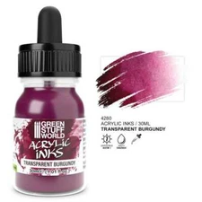 Green Stuff World 4280 Acrylic Ink - TRANSPARENT Burgundy 30ml