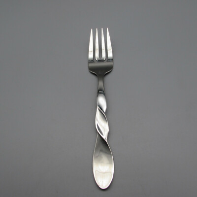 Set of Two - Oneida Stainless Flatware  HELIX -  Large Serving Forks  USA Made
