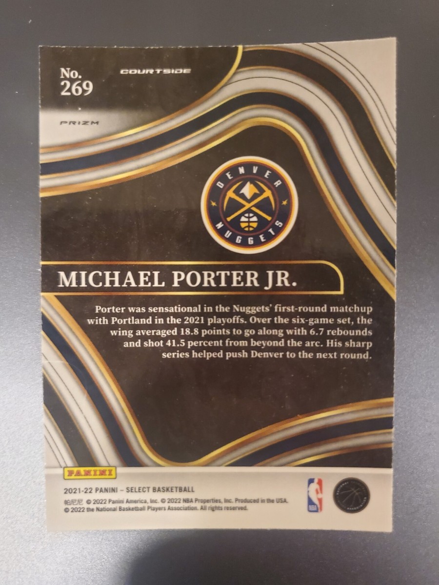 2021-22 Select Prizm Michael Porter Jr Silver Courtside Prizm