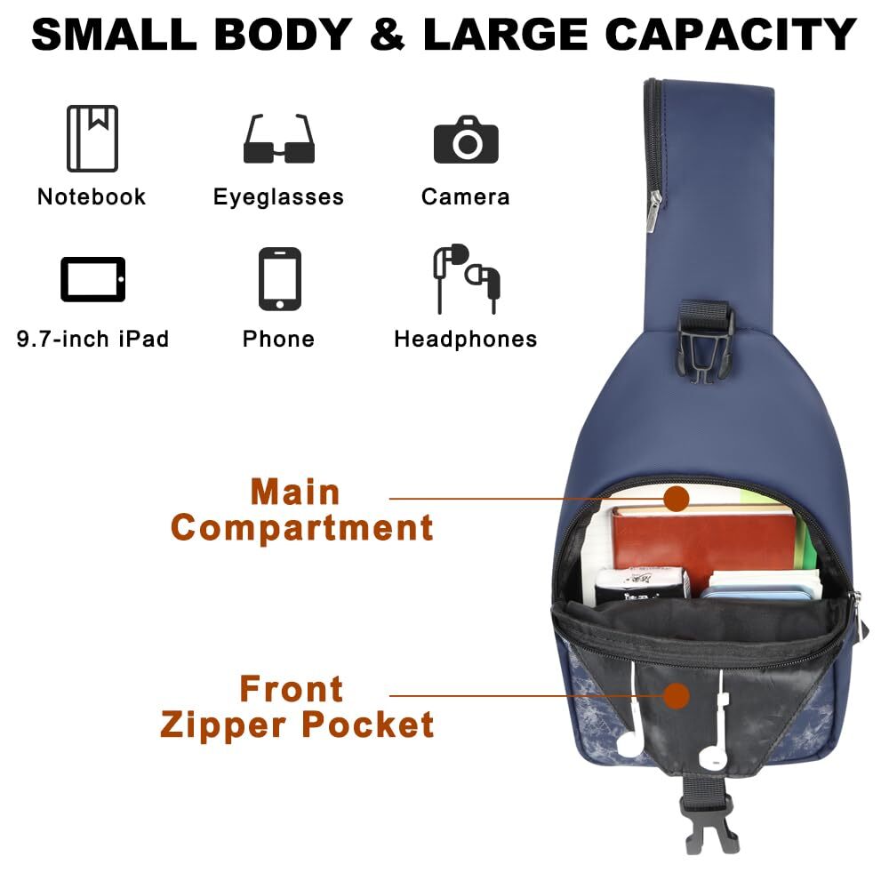 Sling Bag Backpack for Men & Women Crossbody Backpack Shoulder Bag Waterproof...