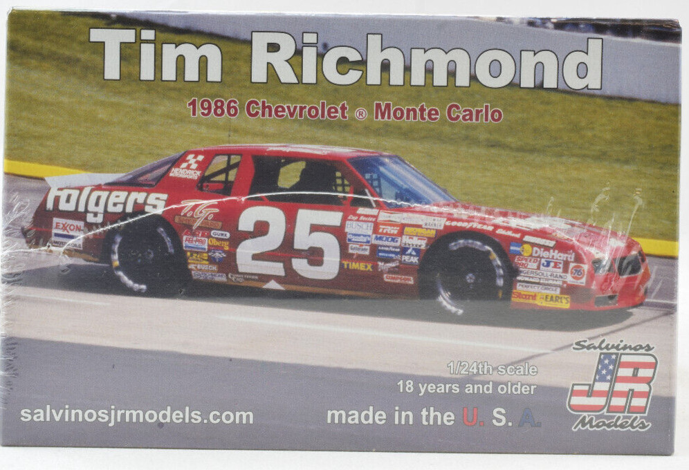 Salvinos JR Models "Folgers" Tim Richmond 1986 Chevy Monte Carlo 1/24 Model Kit
