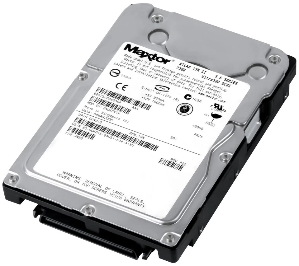 Hard Drive Dell 0U4015 73GB 15000U/Min 8MB Cache SCSI U320 8E073J0 3.5'' Inch - Image 2 of 3