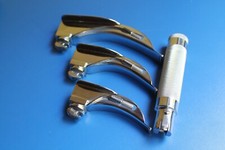 Macintosh Kehlkopfspiegels Set mit 3 Klingen Edelstahl Laryngoscope Militär NFL