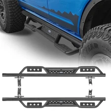 2pcs Black Steel Side Step Nerf Bar Running Board for Ford Bronco 2021-2025 4-Dr