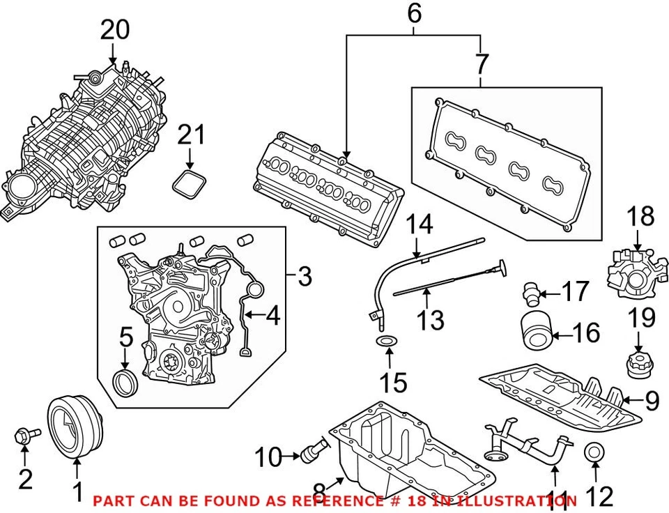 Genuine OEM Mopar Engine Oil Pump For Chrysler 300 Dodge Jeep Ram 1500 2500 3500 - Image 2 of 3