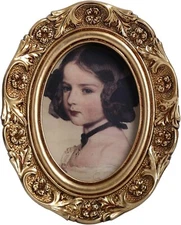 Small Vintage Picture Frames 2.5X3.5 Antique Ornate Mini Picture Frames for Wall