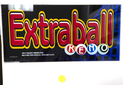 PLEXIGLASS SIGN FOR SUPERBALL KENO BINGO MACHINE