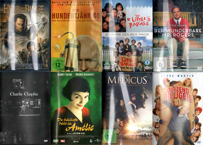 DVD Sammlung: Herr der Ringe, Medicus, Charlie Caplin, Amelie, Der Hundertjährig