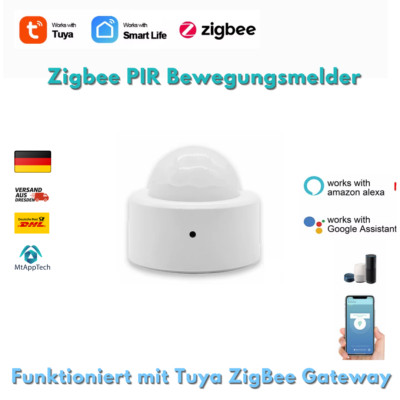Tuya Zigbee 3.0 Bewegungsmelder Smart Mini IR Motion Sensor für Alexa & Google