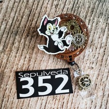 Disney Pinocchio Figaro retractable id holder