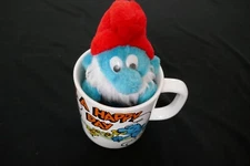 1981 WALLACE BERRIE & CO SMURFS ANIMATION DISNEY FIGURE PLUSH TOY PAPA MUG CUP