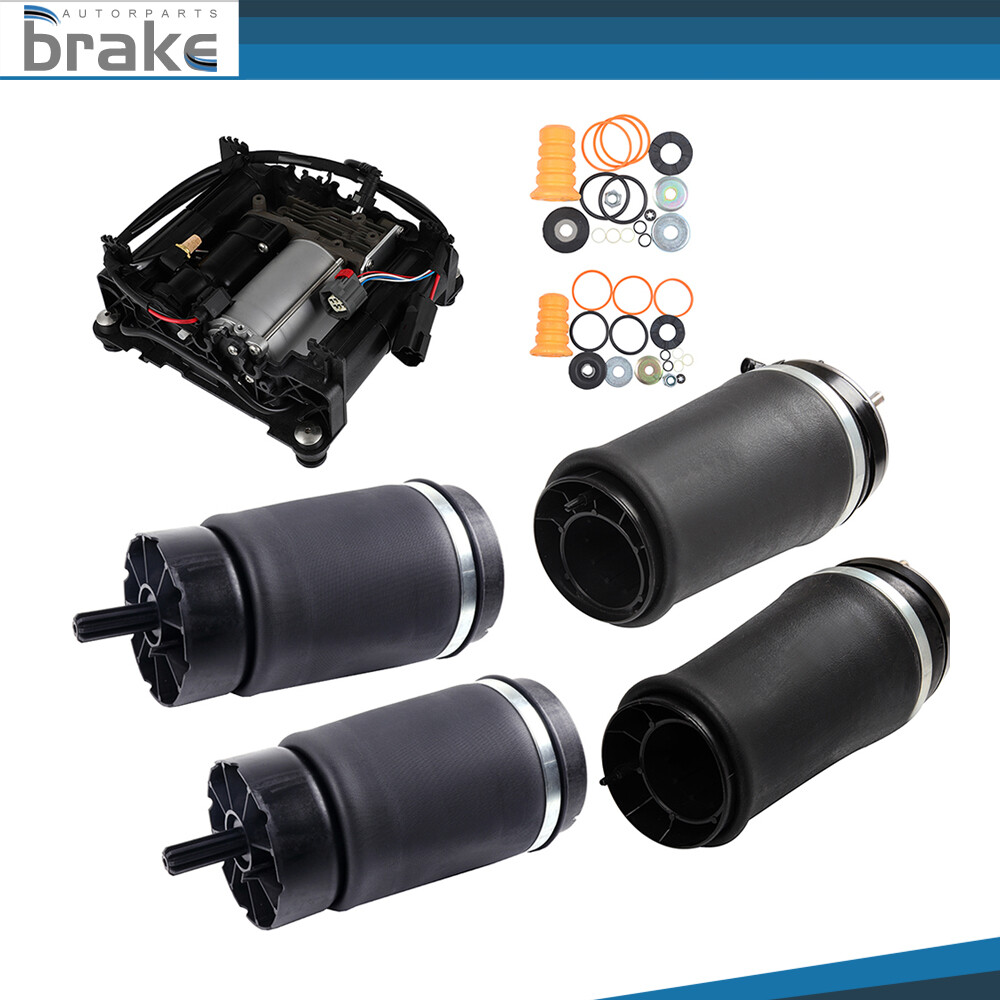 Full Suspension Air Spring Bags & Compressor Kit For Land Rover Range Rover L322