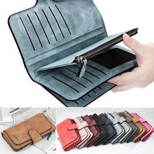 Women Lady Soft Leather Wallet Long Clutch Card Phone Holder Purse Pouch Handbag
