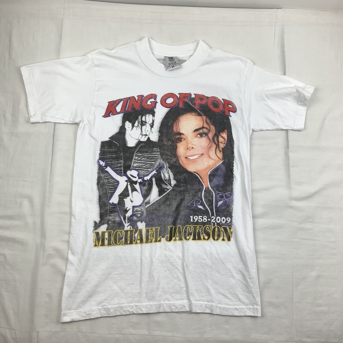 Michael Jackson Rap Tee Shirt Adult Medium White King Of Pop