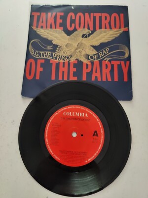B G The Prince Of Rap Take Control Of The Party Remixes 7'' vinyl 1991 6576330
