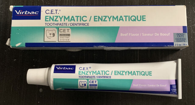 2 Virbac C.e.t. Enzymatic Toothpaste for Dogs and Cat Pets Beef Flavor 2.5oz for sale online | eBay