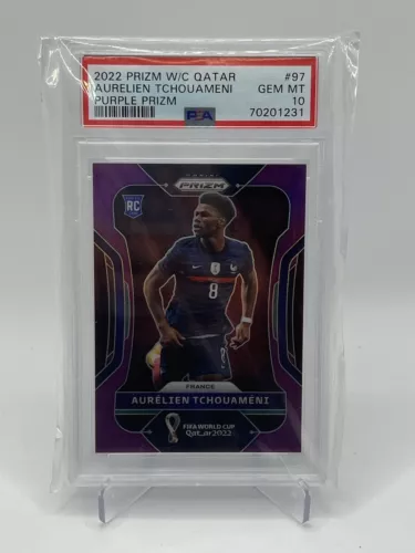 2022 Prizm FIFA World Cup Qatar AURELIEN TCHOUAMENI Rookie Purple /199 #97