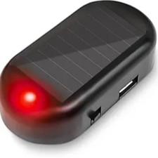 Solar Power Simulated Dummy Alarm, Anti-Theft LED Flashing Security Red 1PCS