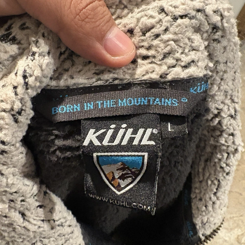 Chaqueta Suéter Vintage Kuhl Sherpa Para Hombres Talla L Alfpaca Cremallera Completa Polar Marrón Y2K Foto 2 de 4