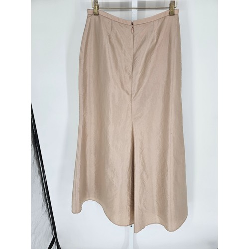 J.R. Nites by Caliendo Women's Pearl Champagne Zipper Closer Maxi Skirt Size 4 - Picture 4 of 4