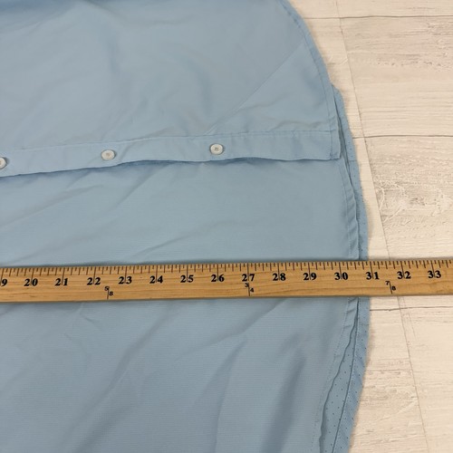 Huk Fishing Men's Short Sleeve Shirt Vented Fish Pocket Size XL Camp Blue - Picture 12 of 12