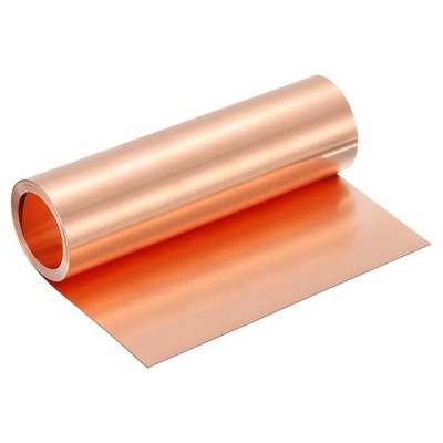 Pure Copper Sheet Roll, 0.4mm 26Ga Thick T2 3.5Ft x 10in Copper Strip for Craft