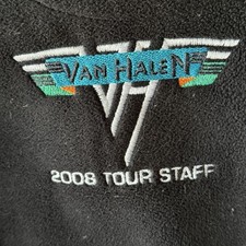 Van Halen 2008 Tour Staff Fleece Jacket Mens XL Black Zip LS Masque Live