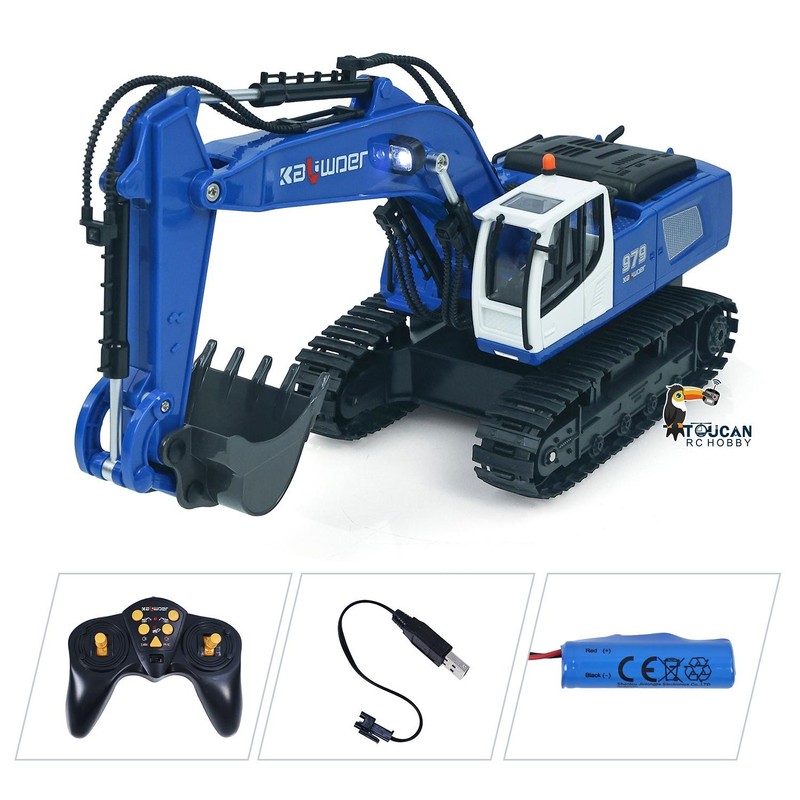 HUINA 1/18 RC  13550 11CH 2.4G Remote Control Excavator 350° RTR Digger Gift