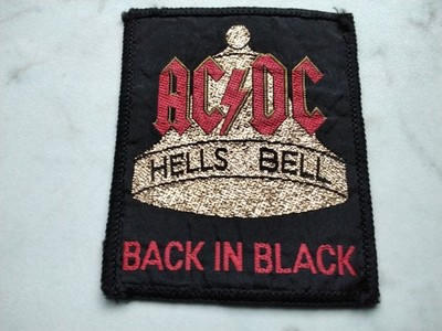 AC/DC PATCH Original 80er GOLD GLITZER Vintage Aufnäher 8,5x7cm Hard Rock Metal 