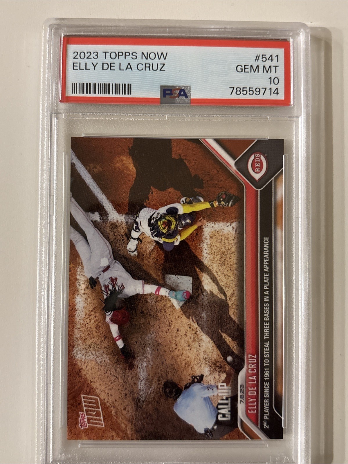 2023 Topps Now Baseball Elly De La Cruz #541 - RC - PSA 10 - Reds Shortstop