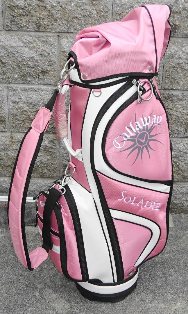 【新品未使用】　Callaway Solaire ゴルフバッグ ホワイト/ピンク CALLAWAY SOLAIRE Ladies' Pink Golf Club 8 pc Set with Caddy