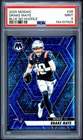 PSA 9 2025 Panini Mosaic - Drake Maye #28 No Huddle Blue Prizm /99 Patriots SP