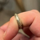 Vintage Navajo Sterling Silver Hand Stamped Knife Edge Ring Native American NA 6