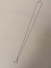 Tiffany & Co. Elsa Peretti 925 Sterling Silver Tear Drop Pendant Necklace 16.0"