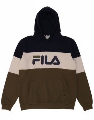 FILA Jungen Grafik Hoodie Pullover 15-16 Jahre Mehrfarbig Colourblock DK09