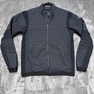 Aether Quilted Primaloft Jacket Mens Medium Black Full Zip BOND 4631