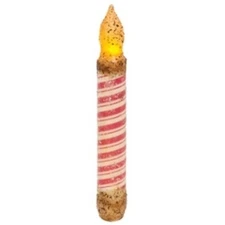 CWI GRUNGY GLITTER CANDY CANE STRIPE TIMER TAPER-6''