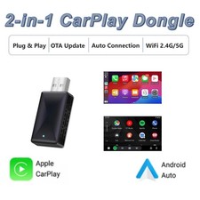 NUOVO 2025 Adattatore Wireless Carplay Android Auto 2in1 Smart Mini Box WIFI BT