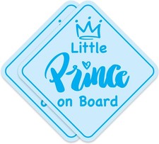 Baby on Board Stickers - Removable Non-Magnetic Paint-Safe Signs for Cars