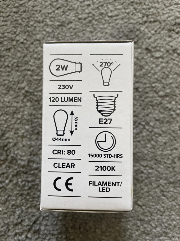 LED Bulbs E27 2W 120L 2100K Outdoor Indoor Edison Bulb for Festoon String Light - Image 3 of 3