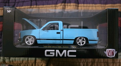 #ad M2 Machines 1:24 1988 GMC Sierra 1500 Light Blue R140 $32.00