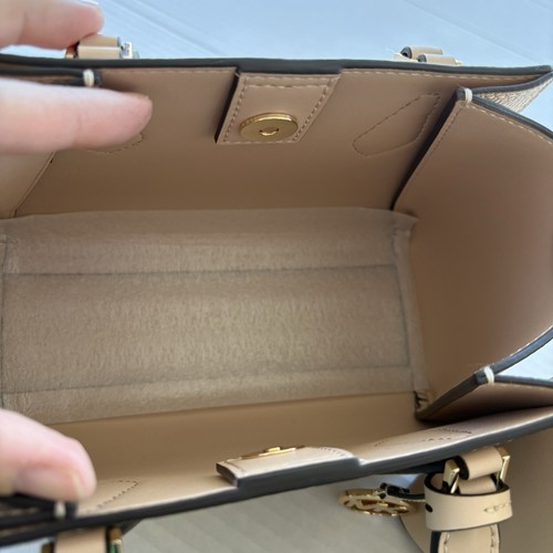 Michaels Kors Daria Small 2 In 1 Satchel Buff Beige Brown Purse RNL - Picture 11 of 16