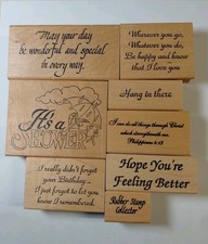 Vintage 90's Double D Inspirational Quotes Rubber Stamps 8