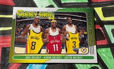 2020-21 Hoops #4 Aaron Holiday / Jrue Holiday / Justin Holiday Jersey Swap Holo