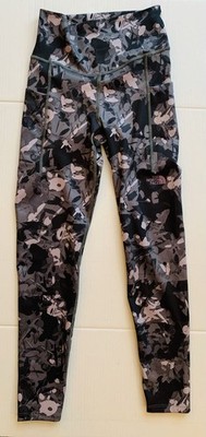 The North Face Womens Black Grey Abstract Design Leggings Size Small 25.5 L