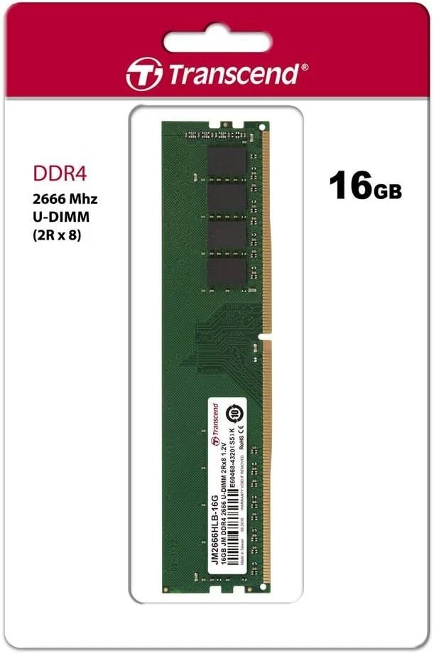 Transcend 16 GB JetRAM DDR4 2666Mhz U-DIMM 2Rx8 1Gx8 CL19 1.2 V 16 GB For deskto - Image 3 of 4
