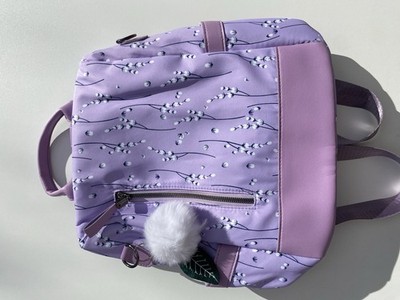 Women s Bright Purple Backpack with Adjustable Straps and Zipper Pockets