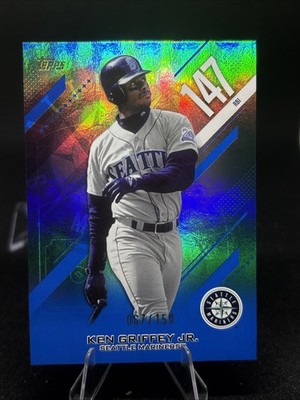 2026 Topps Crooked Numbers Blue Foil Ken Griffey Jr. #/150 #CN-17 Color Match