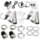 2PCS 2.5" Stainless Steel Electric Exhaust Valve Y Pipe Kit with Remote Switch